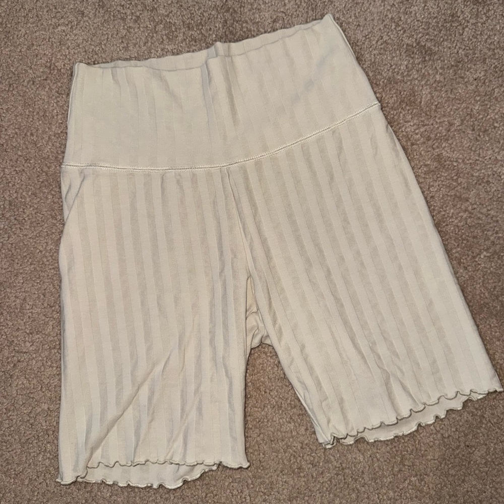 aerie ribbed bike shorts - size medium